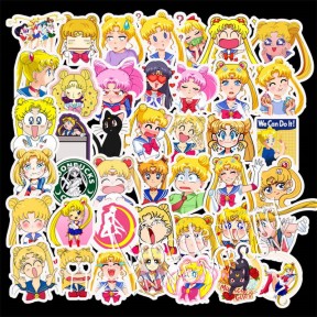 Набор наклеек Сейлор Мун (стикерпак) / 1 набор 50 стикеров / Sailor moon 